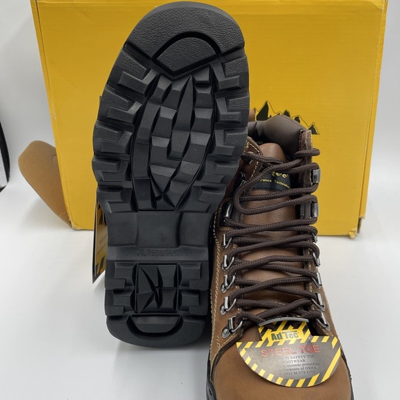 AdTec Womens Brown 6in Steel Toe Crazy Horse Leather Work Boots 2413 Sz 9.5 NEW - Picture 3 of 9